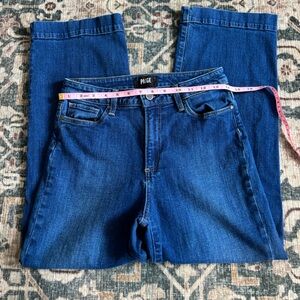Paige Nellie High-Rise Culotte Jeans MediumWash Denim Crop Wide Leg Size 27